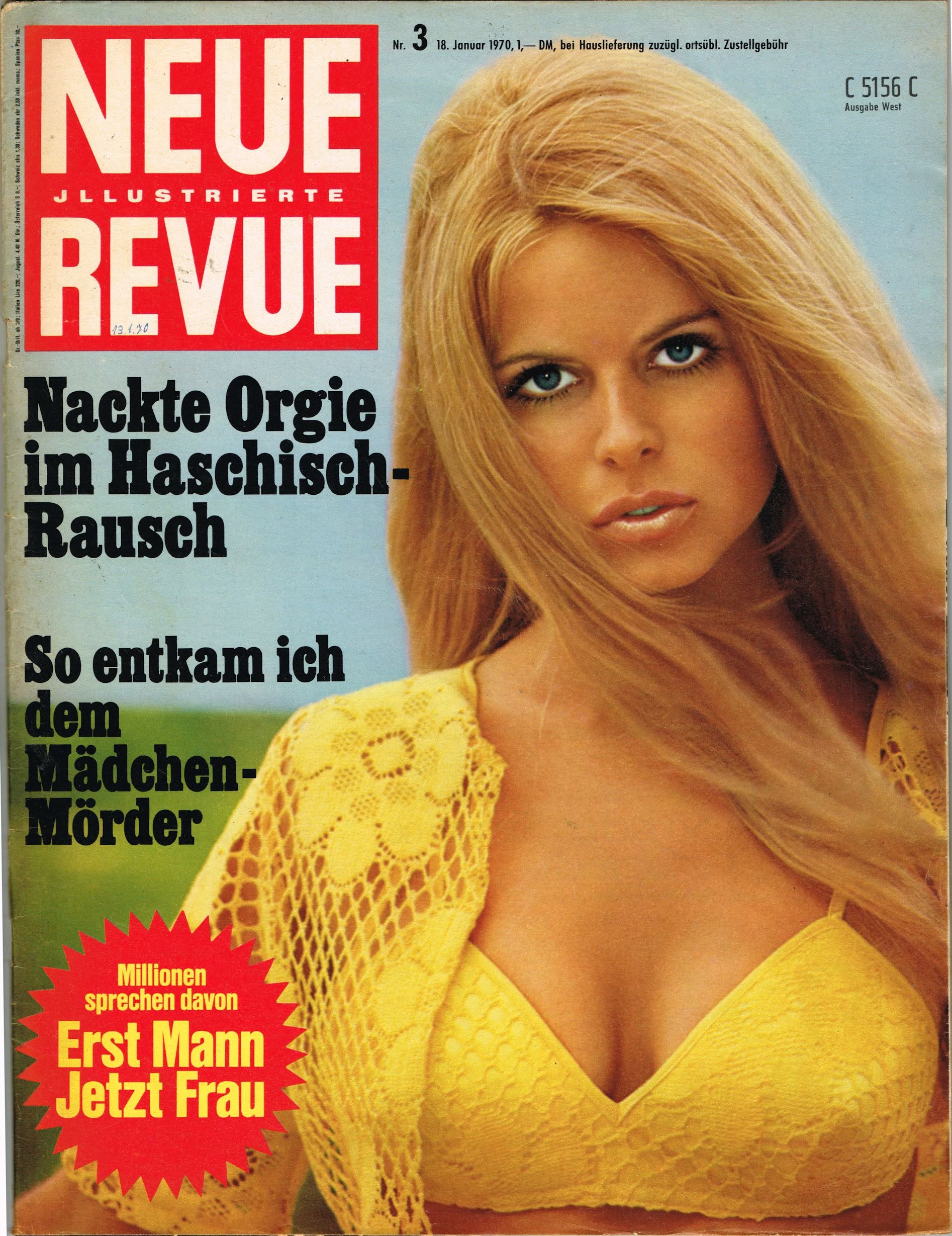 NEUE REVUE magazine side cover Issue 3   1970