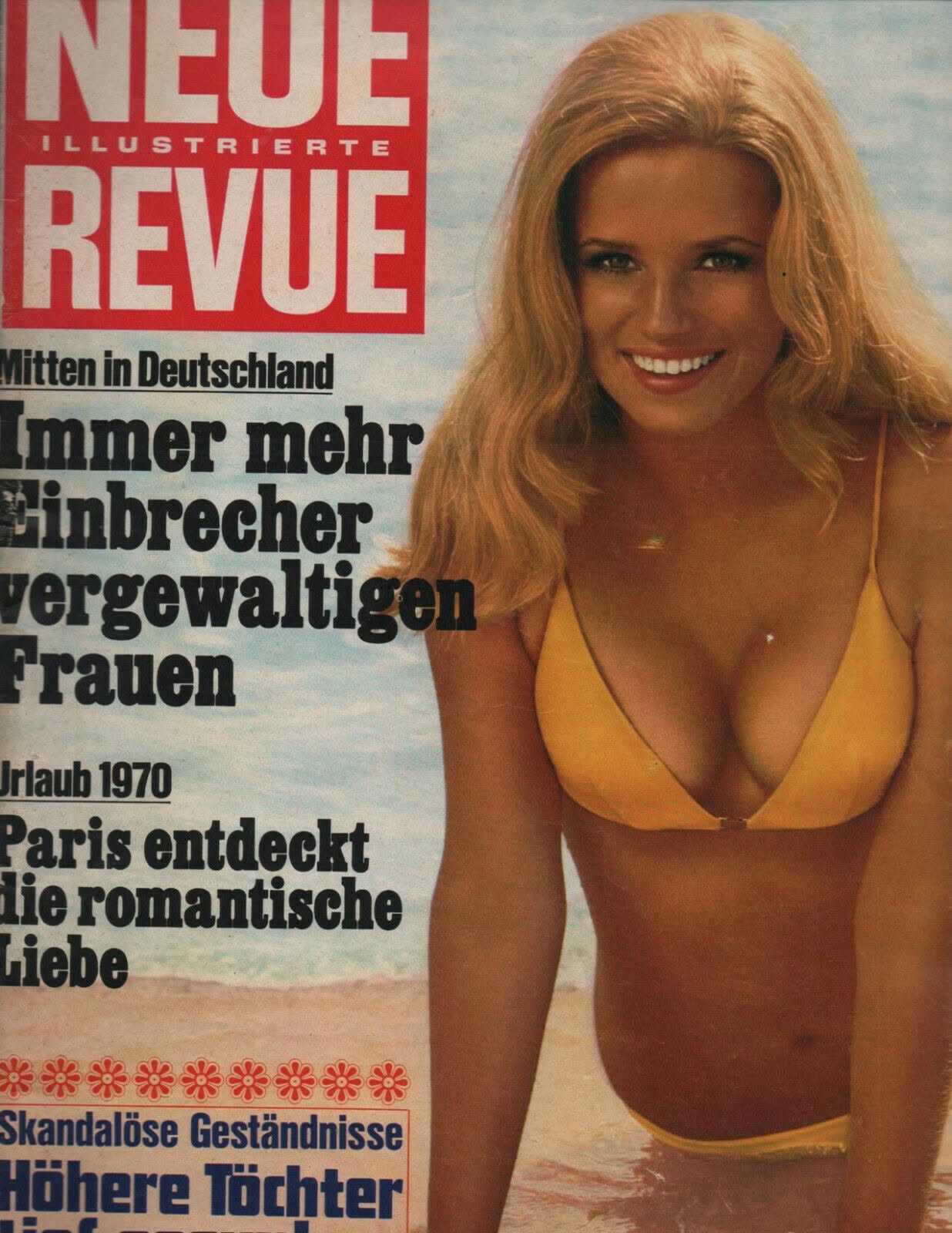 NEUE REVUE magazine side cover Issue 44   1970