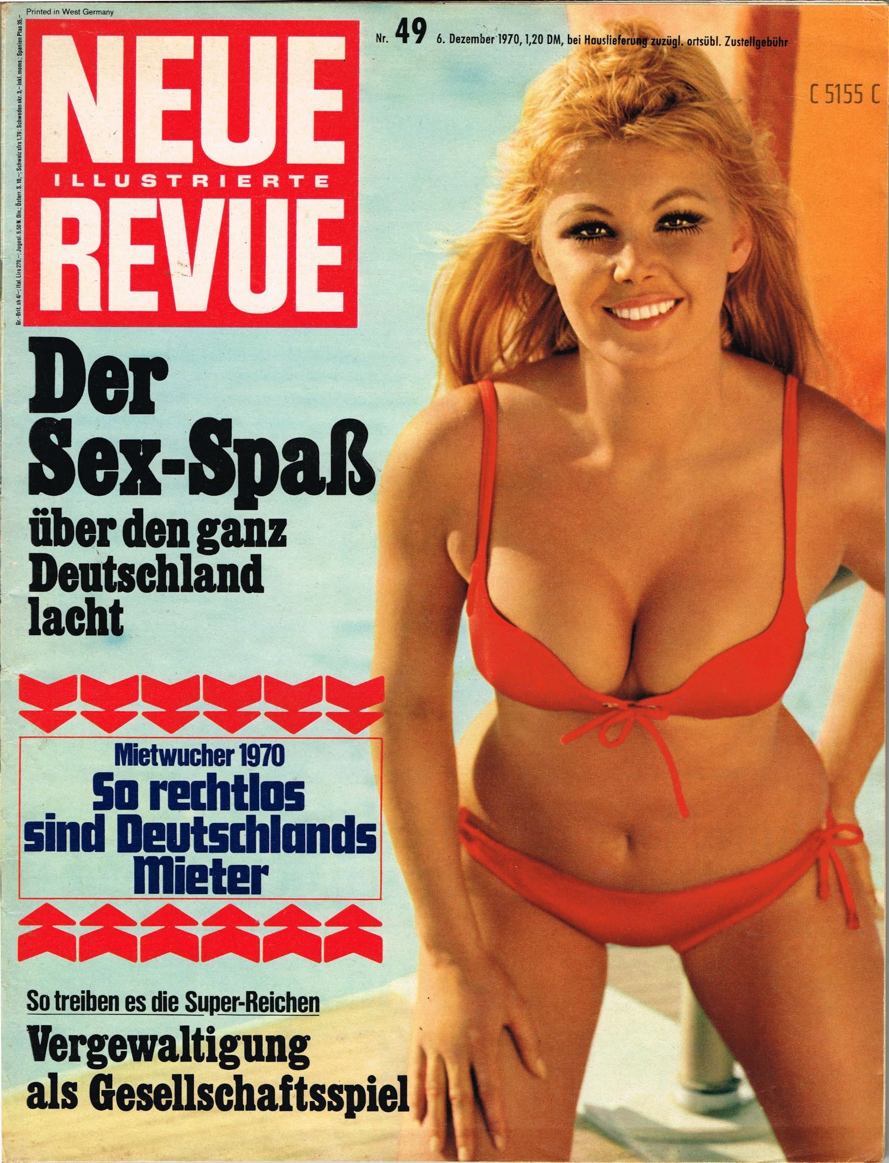 NEUE REVUE magazine side cover Issue 49   1970