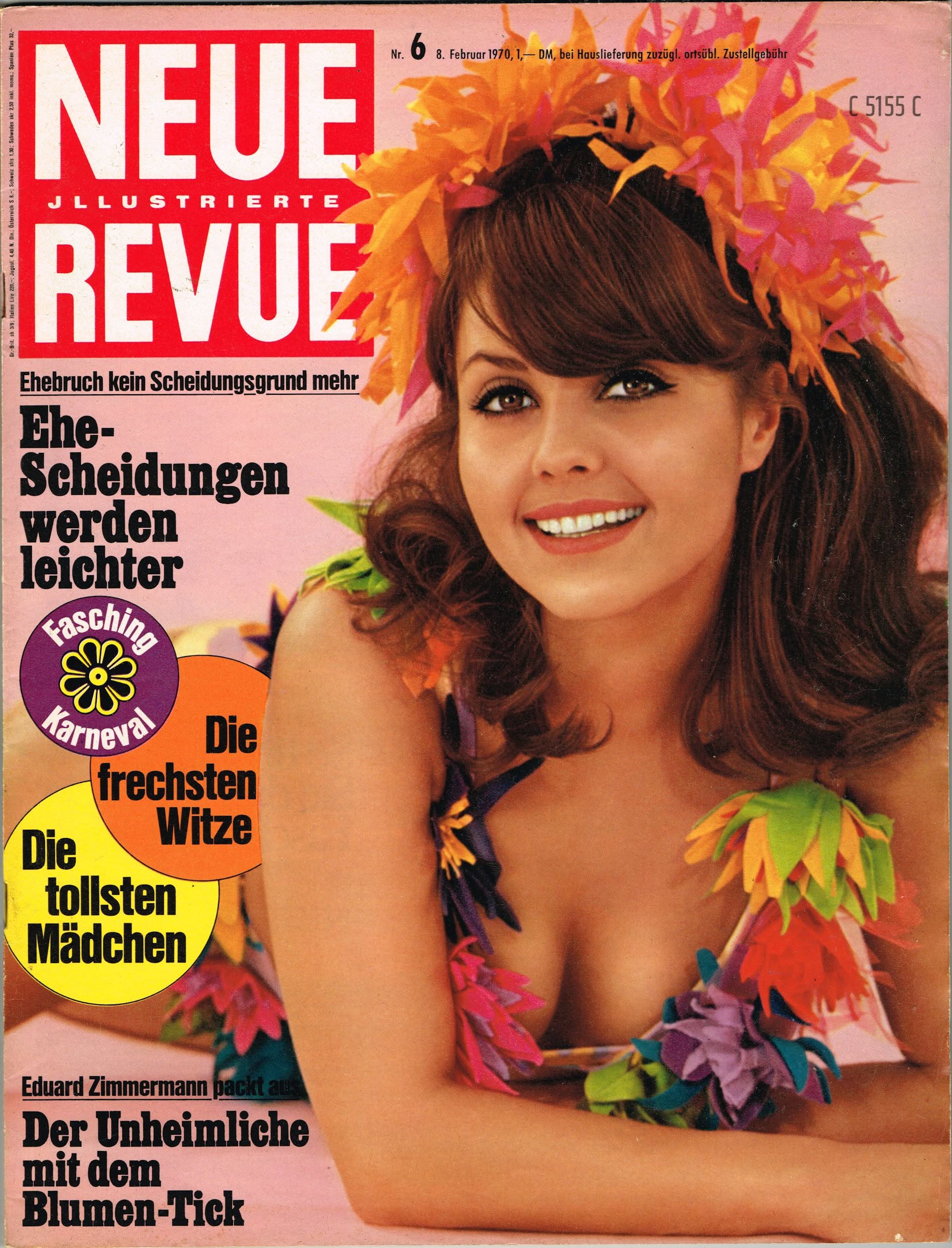 NEUE REVUE magazine side cover Issue 6   1970
