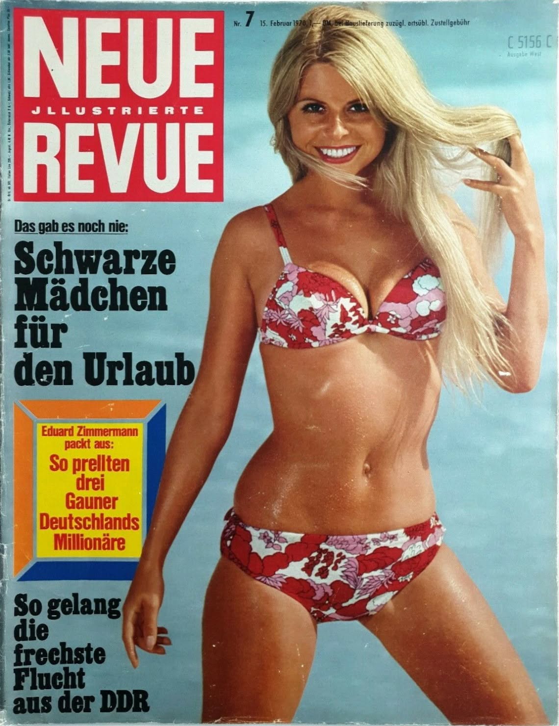 NEUE REVUE magazine side cover Issue 7   1970