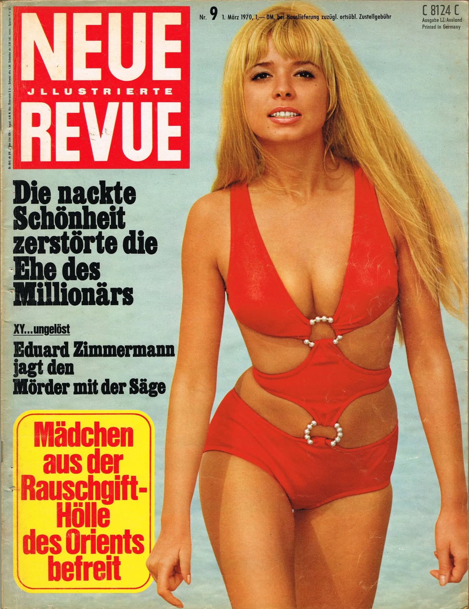 NEUE REVUE magazine side cover Issue 9   1970