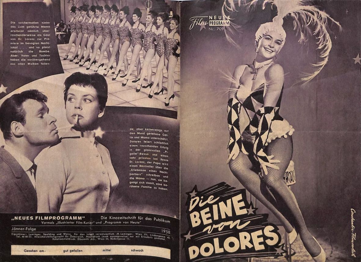 NEUES FILMPROGRAMM magazine side cover Issue 709   1958