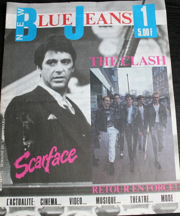 NEW BLUE JEANS magazine side cover Issue 1 7 March 1984