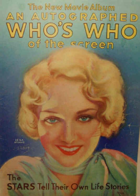 NEW MOVIE ALBUM: A WHOS WHO OF THE SCREEN magazine side cover  1931