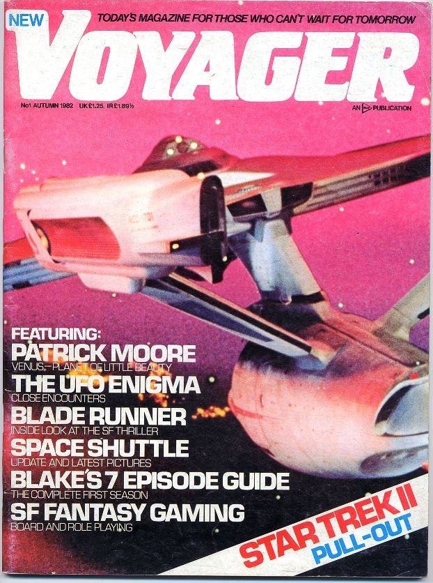 SPACE VOYAGER magazine side cover Issue 1 Autumn 1982