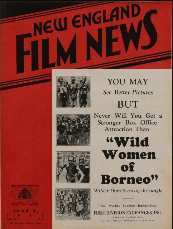 NEW ENGLAND FILM NEWS magazine side cover 2 June 1932