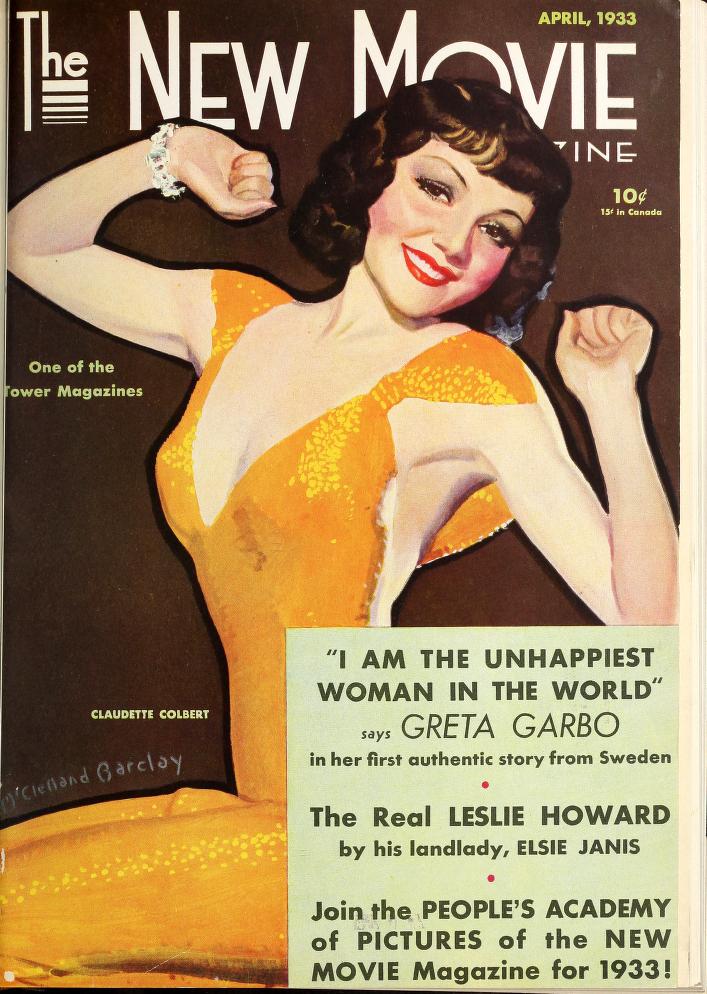 NEW MOVIE | THE magazine side cover Issue 41 April 1933