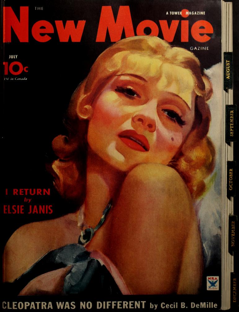 NEW MOVIE | THE magazine side cover Issue 56 July 1934