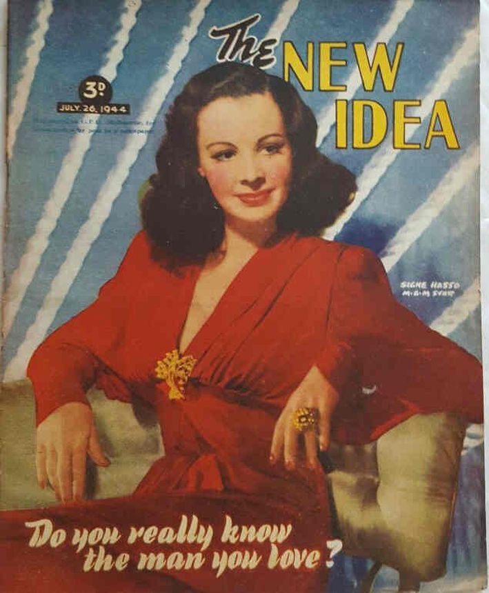 NEW IDEA magazine side cover 26 July 1944