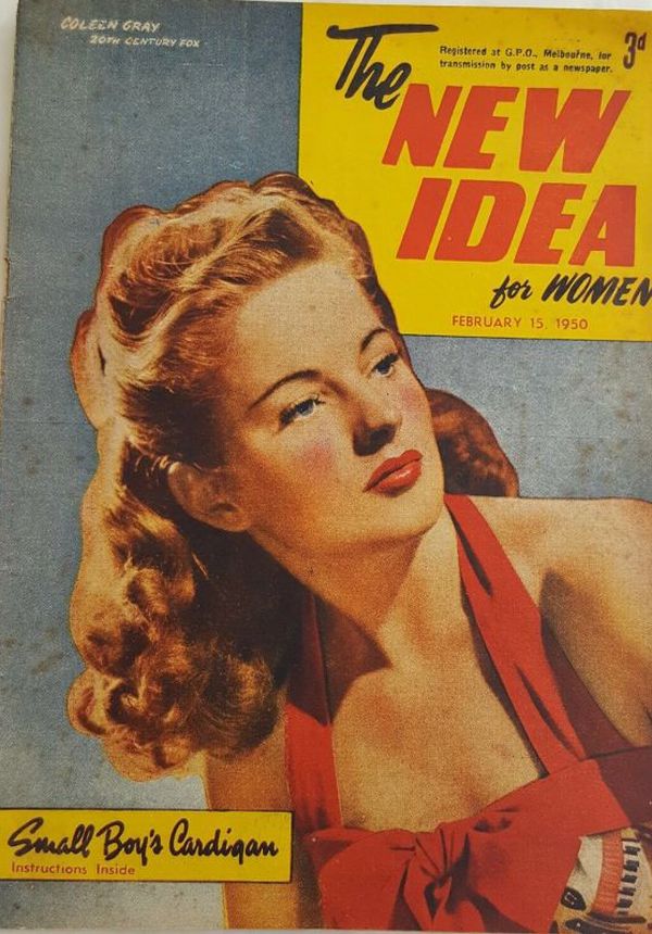 NEW IDEA magazine side cover 15 February 1950