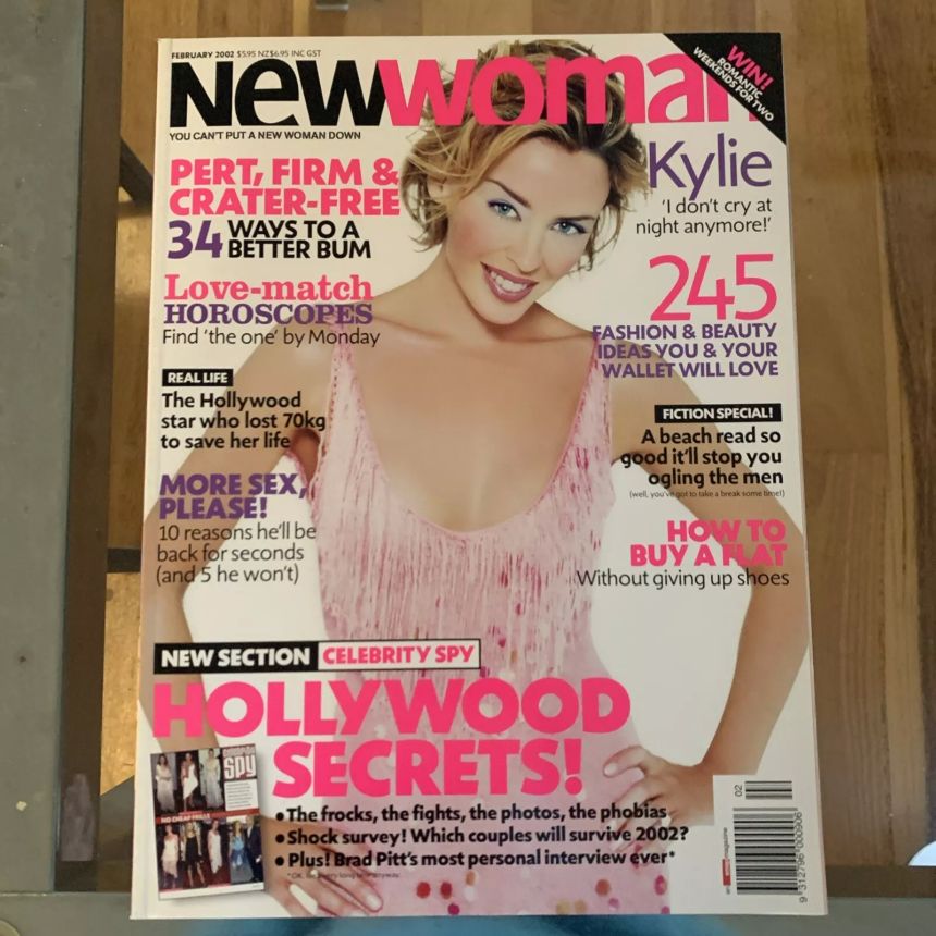 NEW WOMAN AUSTRALIA magazine side cover  February 2002