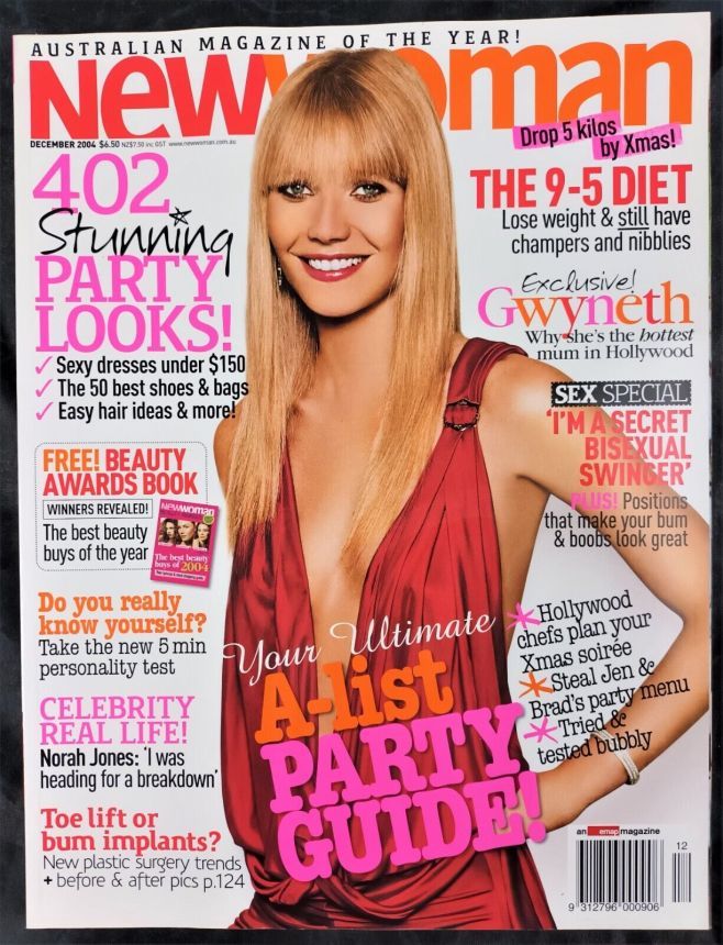 NEW WOMAN AUSTRALIA magazine side cover  December 2004