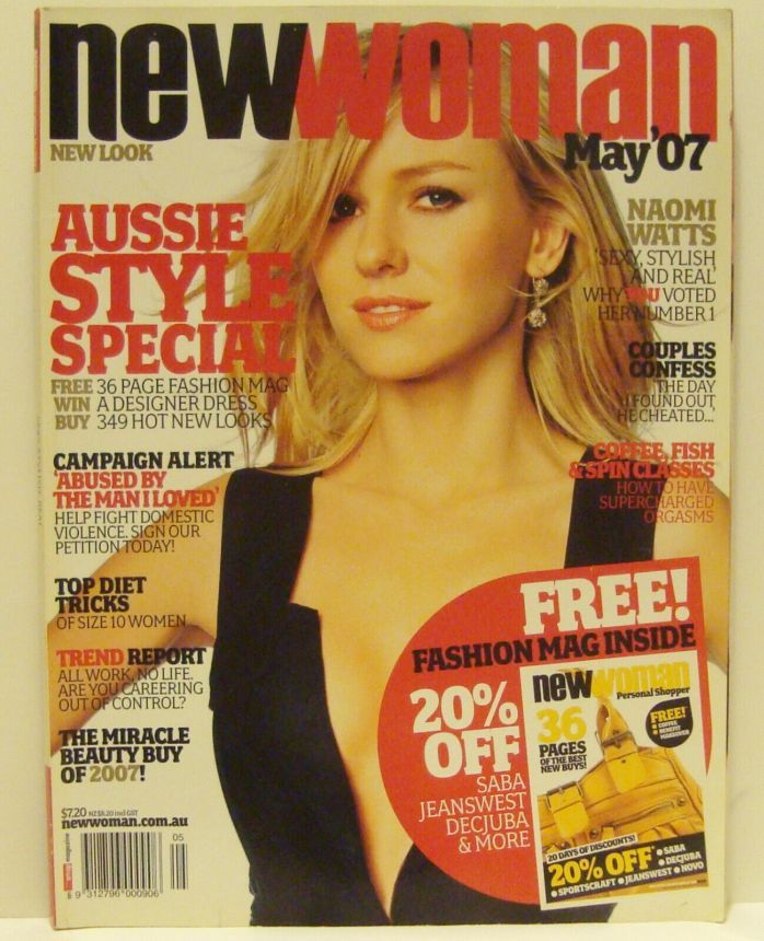 NEW WOMAN AUSTRALIA magazine side cover  May 2007