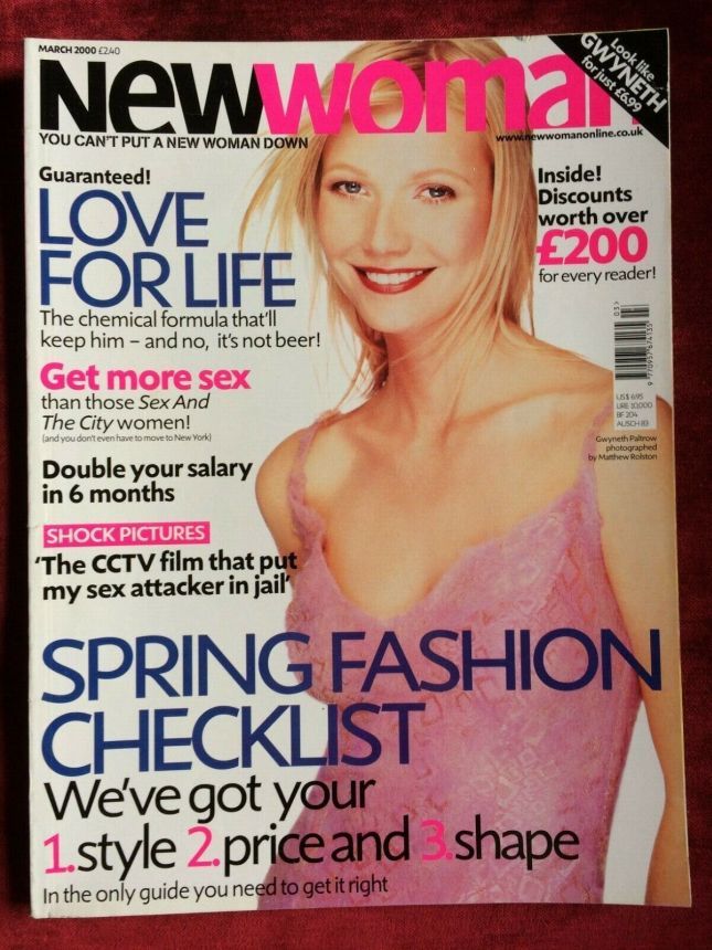 NEW WOMAN UK magazine side cover  March 2000