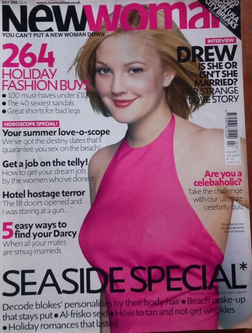 NEW WOMAN UK magazine side cover  July 2001