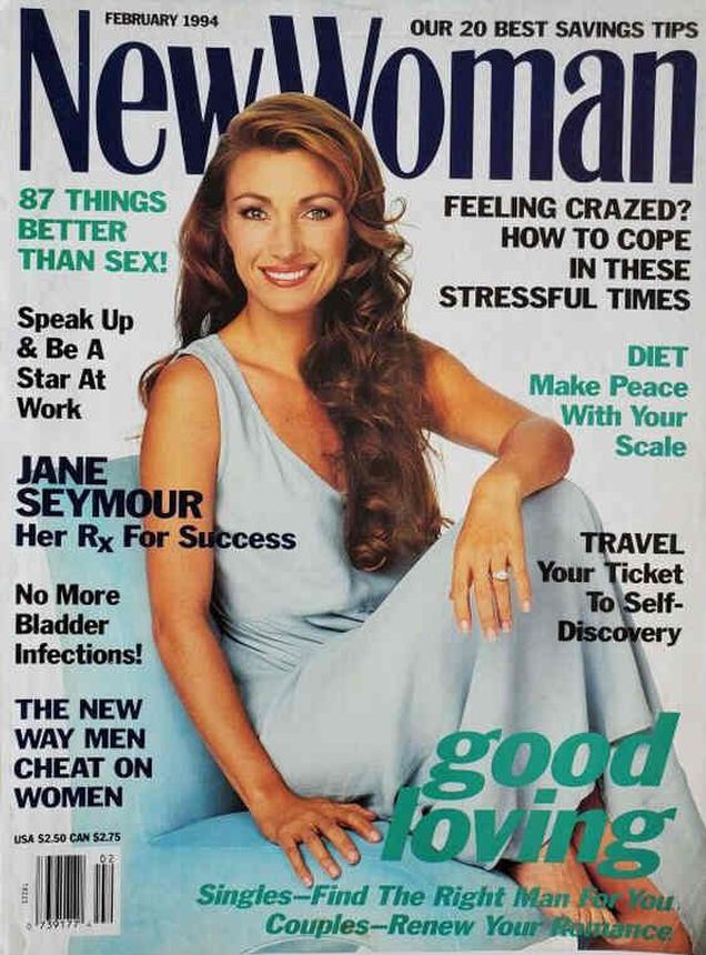 NEW WOMAN USA magazine side cover  February 1994