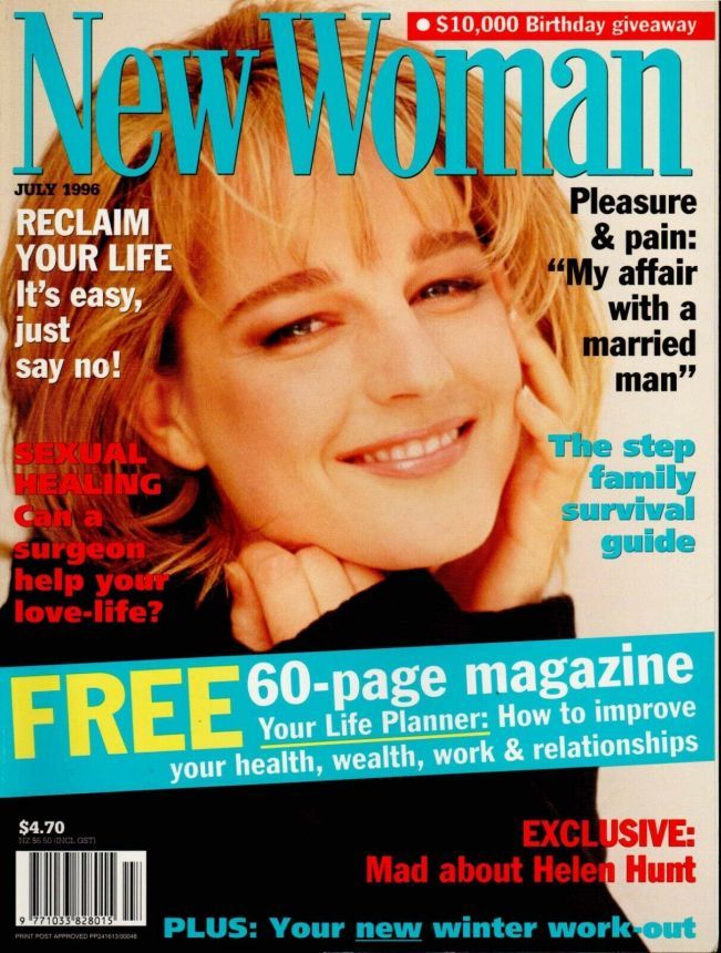 NEW WOMAN USA magazine side cover  July 1996