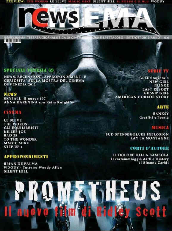 NEWS CINEMA magazine side cover Issue 6 September/October 2012