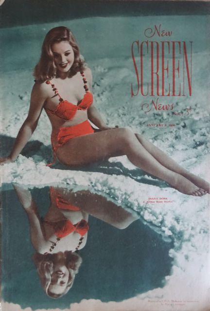 NEW SCREEN NEWS magazine side cover 6 January 1950