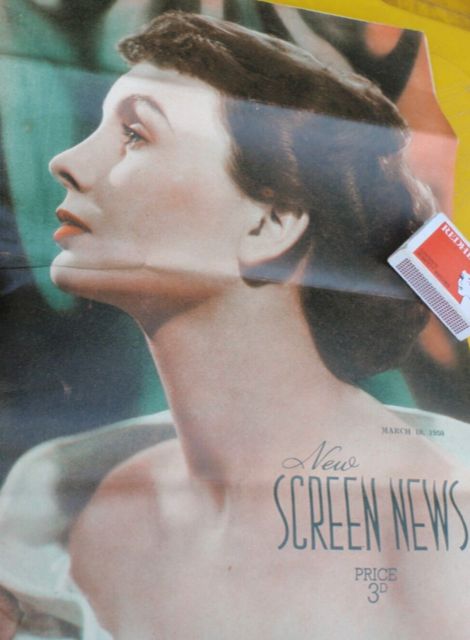 NEW SCREEN NEWS magazine side cover 10 March 1950