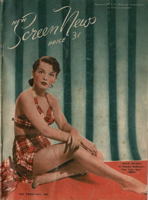 NEW SCREEN NEWS magazine side cover 16 February 1951