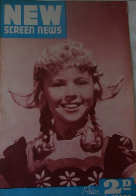 NEW SCREEN NEWS magazine side cover 20 August 1938
