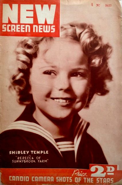 NEW SCREEN NEWS magazine side cover 7 January 1939