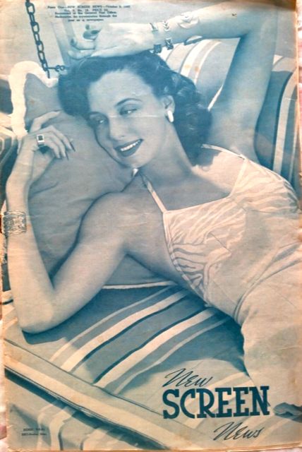 NEW SCREEN NEWS magazine side cover  Vol 5 No 18 3 October 1942