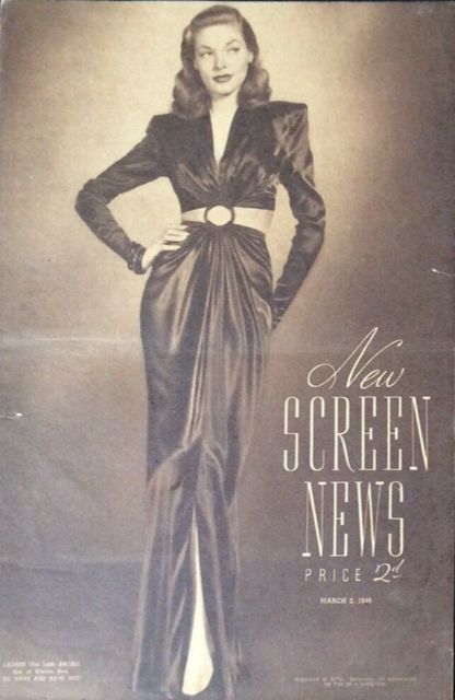 NEW SCREEN NEWS magazine side cover 2 March 1946
