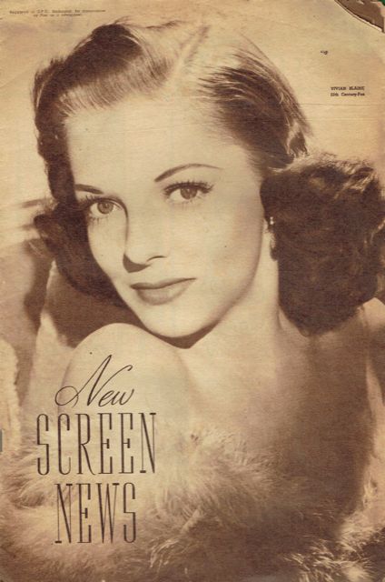 NEW SCREEN NEWS magazine side cover 9 November 1946