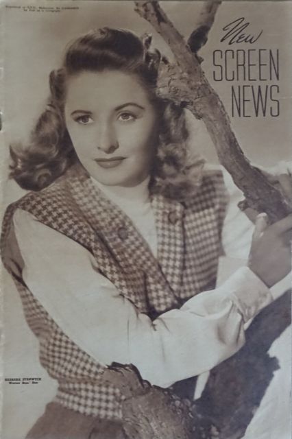 NEW SCREEN NEWS magazine side cover 29 November 1946
