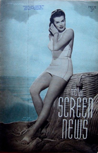 NEW SCREEN NEWS magazine side cover 14 November 1947