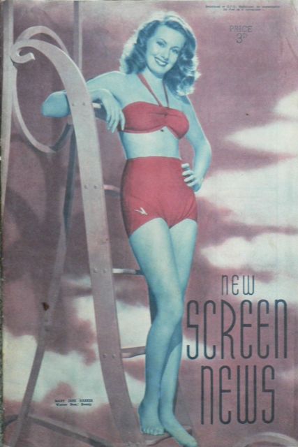 NEW SCREEN NEWS magazine side cover 28 November 1947