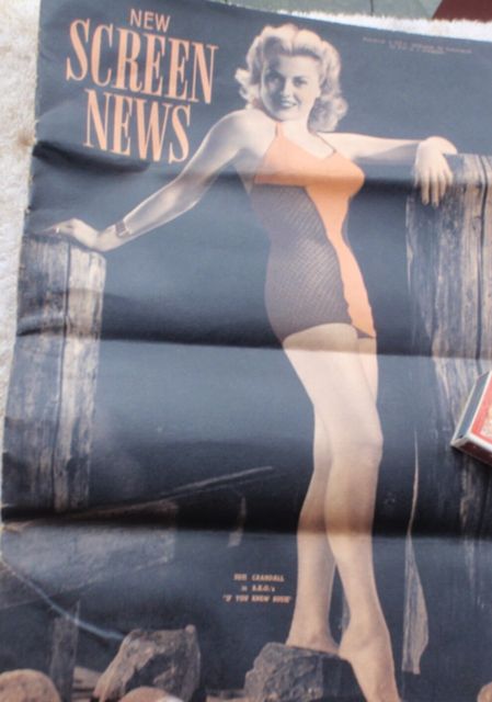 NEW SCREEN NEWS magazine side cover 5 December 1947