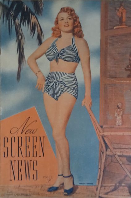 NEW SCREEN NEWS magazine side cover 6 February 1948