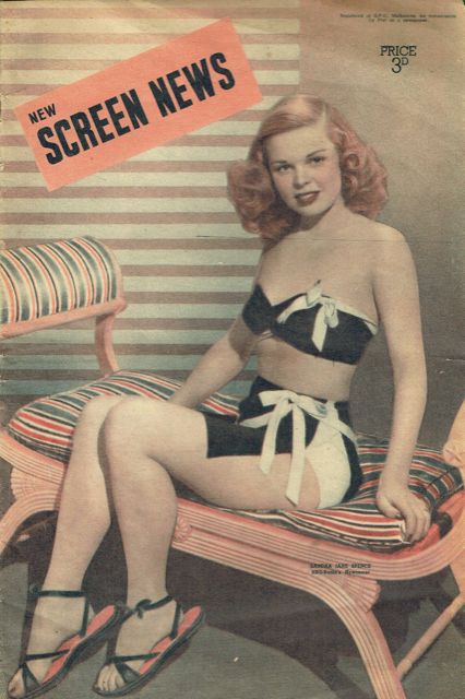 NEW SCREEN NEWS magazine side cover 9 April 1948