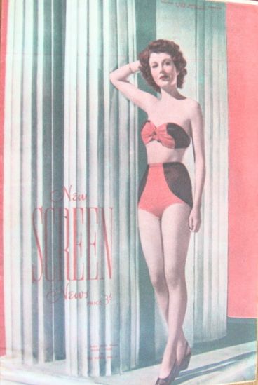 NEW SCREEN NEWS magazine side cover 22 October 1948