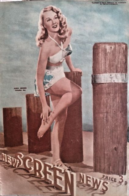NEW SCREEN NEWS magazine side cover 5 November 1948