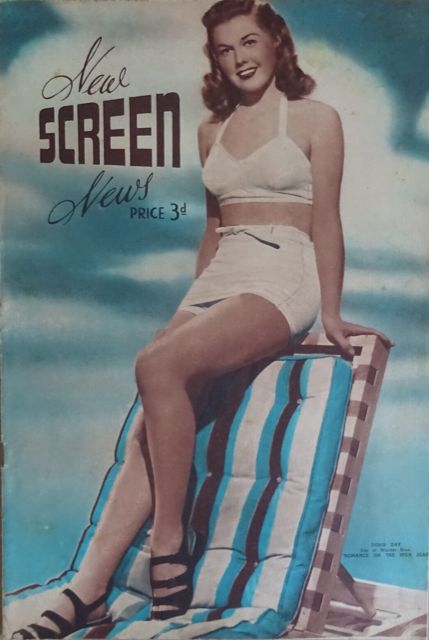 NEW SCREEN NEWS magazine side cover 7 January 1949