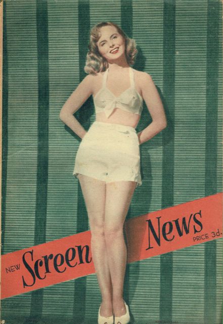 NEW SCREEN NEWS magazine side cover 22 April 1949