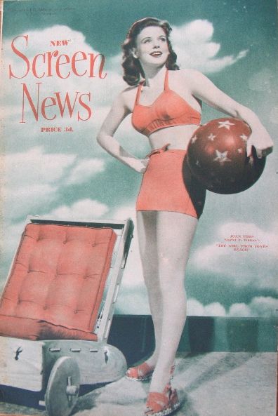 NEW SCREEN NEWS magazine side cover 2 September 1949