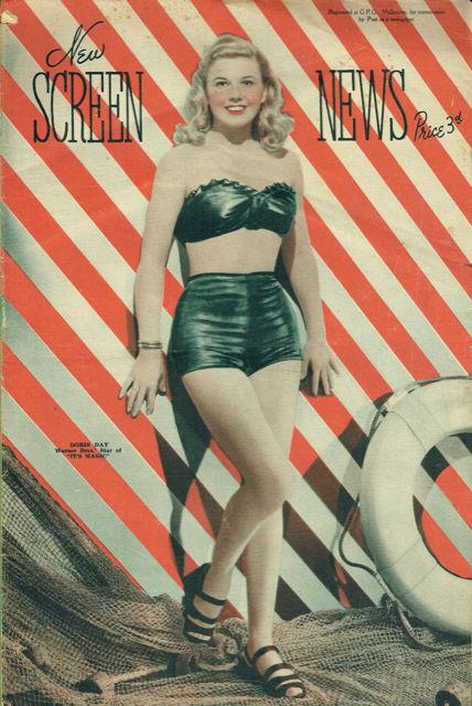 NEW SCREEN NEWS magazine side cover 16 September 1949