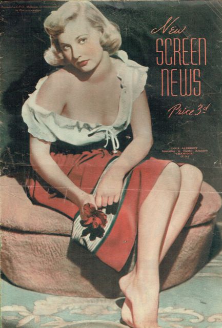 NEW SCREEN NEWS magazine side cover 23 September 1949