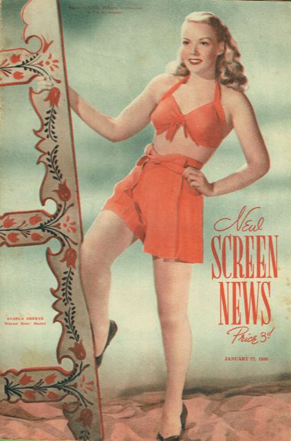 NEW SCREEN NEWS magazine side cover 27 January 1950