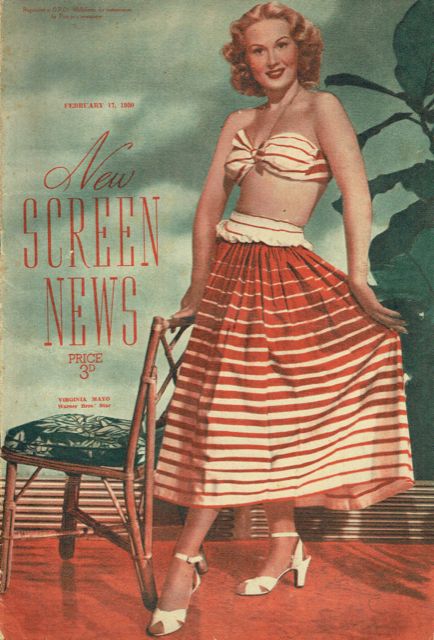 NEW SCREEN NEWS magazine side cover 17 February 1950