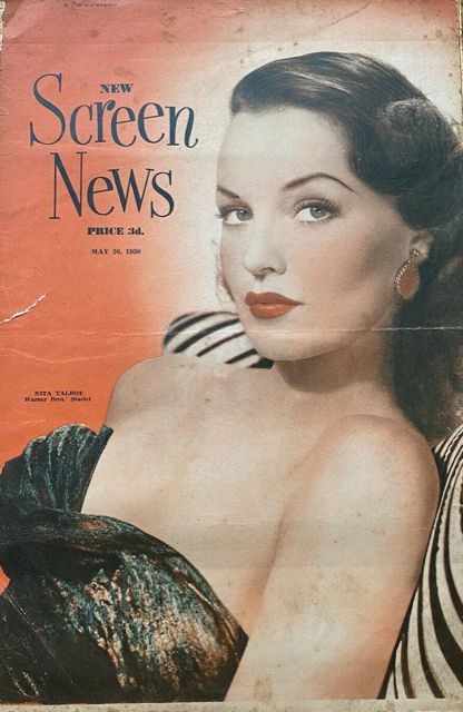 NEW SCREEN NEWS magazine side cover 26 May 1950