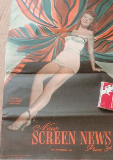NEW SCREEN NEWS magazine side cover 24 November 1950