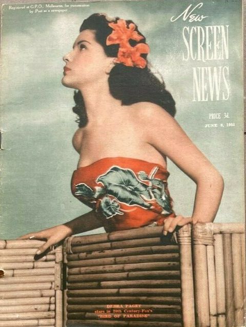NEW SCREEN NEWS magazine side cover 8 June 1951