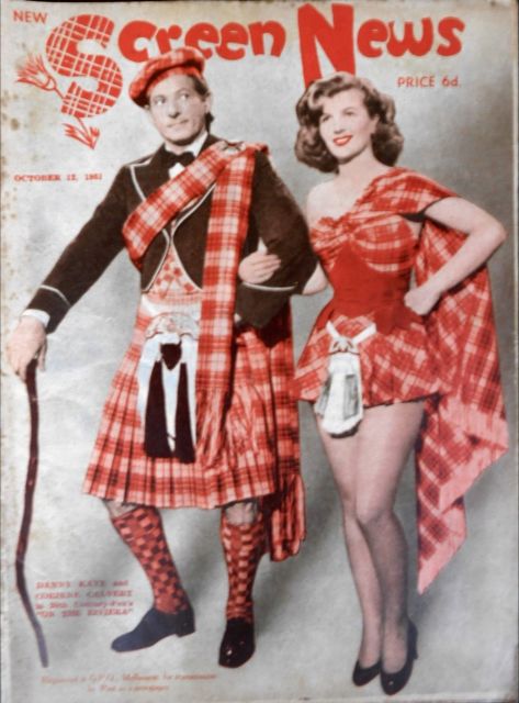 NEW SCREEN NEWS magazine side cover 12 October 1951
